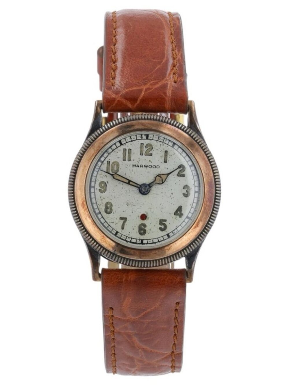 Harwood Cream Dial 9ct Gold 29mm Automatic Unisex Watch